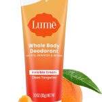 Lume Whole Body Deodorant - Invisible Cream Tube - 72 Hour Odor Control (Clean Tangerine)- 3.0 ounce