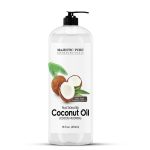 Majestic Pure Fractionated Coconut Oil - Relaxing Massage Oil, Liquid Carrier Oil for Diluting Essential Oils - Skin, Lip, Body & Hair Oil Moisturizer & Softener - 16 fl oz