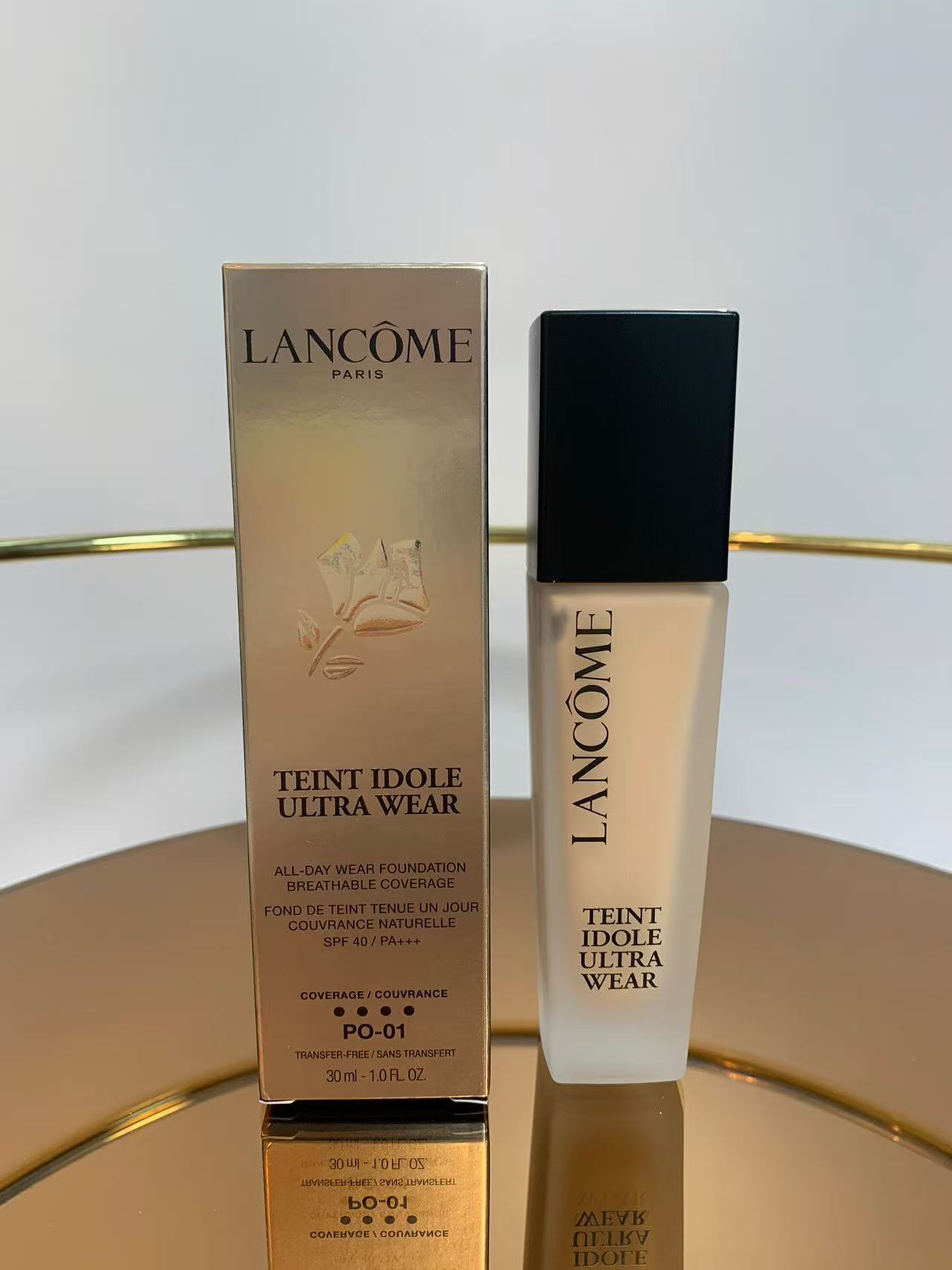 兰蔻粉底Po01 1 Luxury LANCOME Foundation 12ml / 0.4 fl oz - Liquid Makeup for Oily & Combination Skin, Medium to Full Coverage, Sweat Proof, Pore Minimizing-P0-01 - Image 1